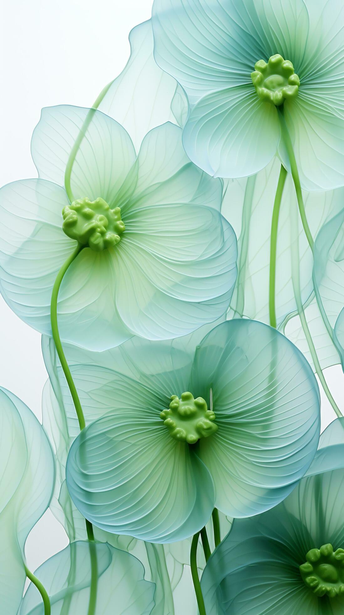 Ai-generated-transparent-lotus-leaves-pattern-isolated-background-created-with-generative-ai-free-photo