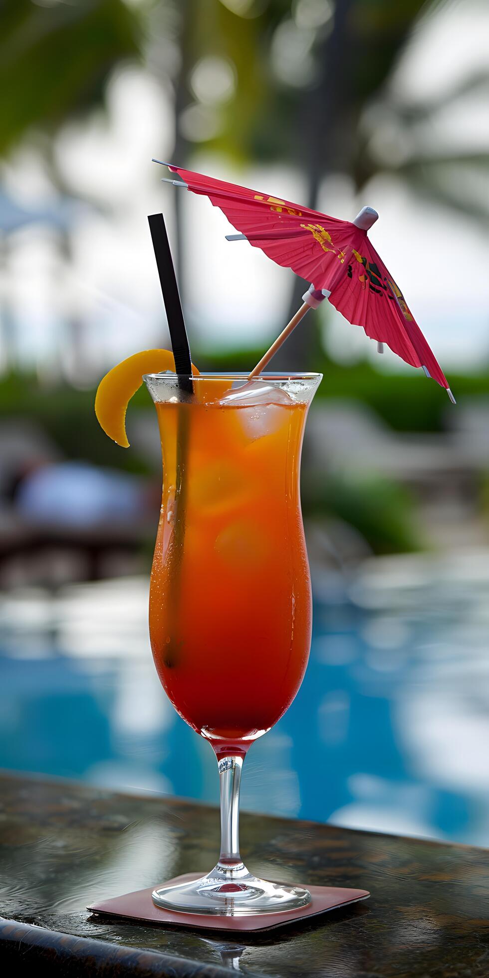 Ai-generated-tropical-delight-cocktail-with-umbrella-garnish-free-photo