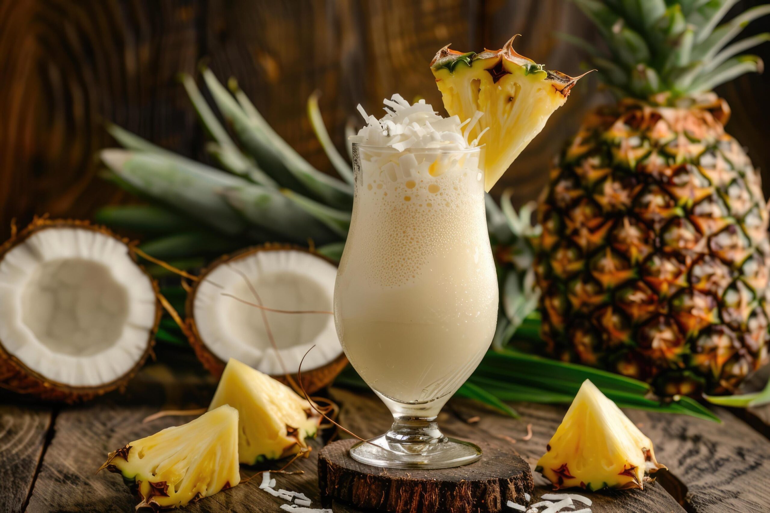 Ai-generated-tropical-pina-colada-cocktail-or-mocktail-with-rum-coconut-and-pineapple-free-photo