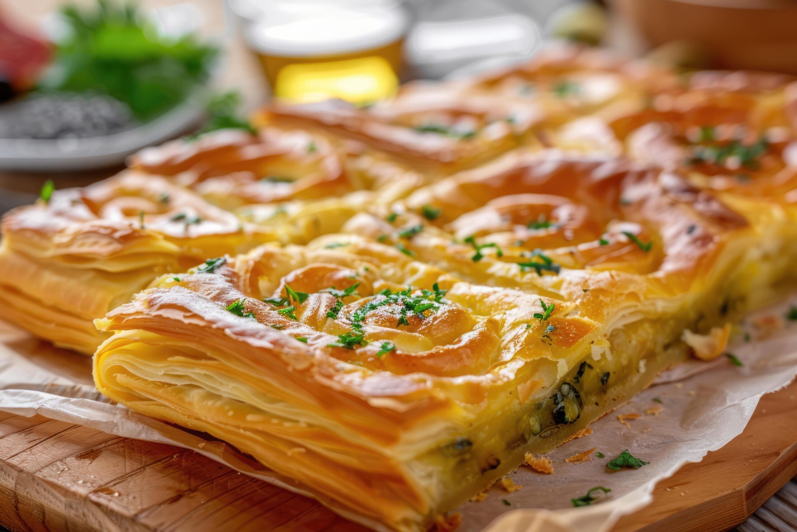 Ai-generated-turkish-tepsi-boregi-round-borek-tray-pastry-free-photo