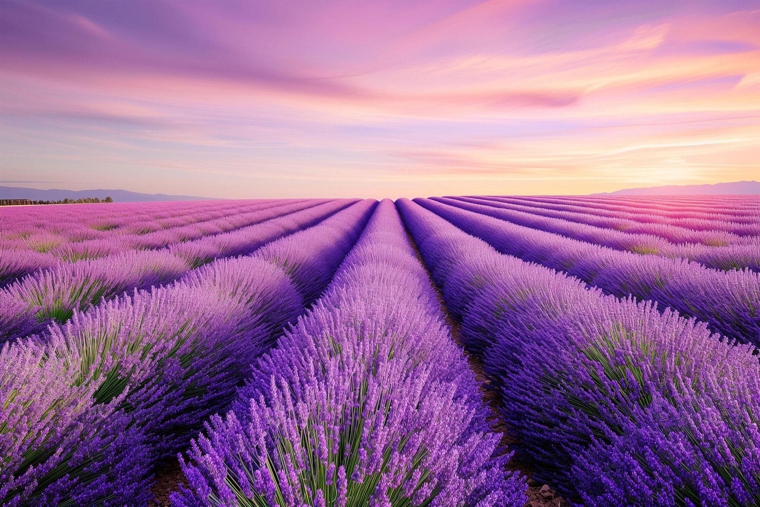 Ai-generated-twilight-serenity-in-lavender-fields-free-photo
