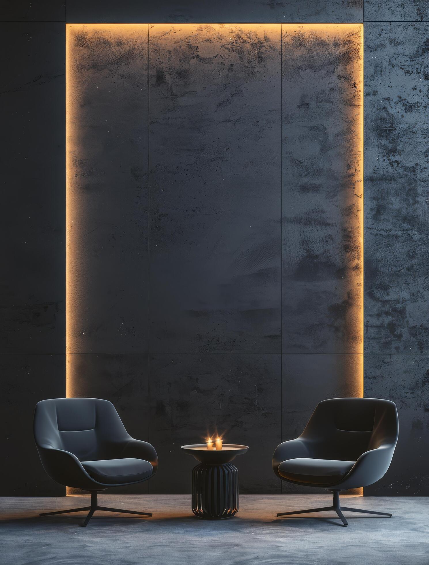 Ai-generated-two-chairs-next-to-table-free-photo