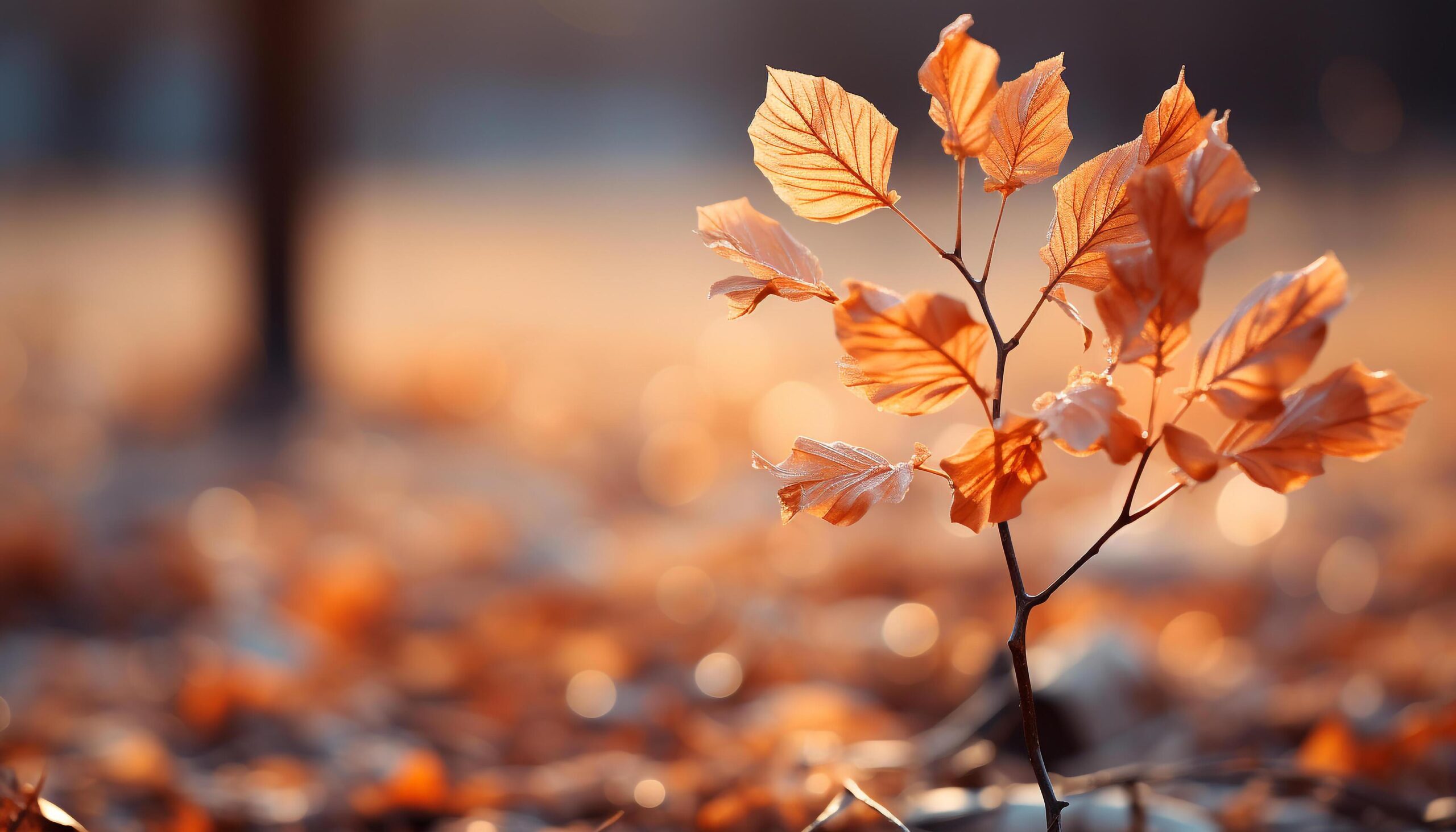 Ai-generated-vibrant-autumn-forest-yellow-leaves-nature-beauty-in-close-up-generated-by-ai-free-photo