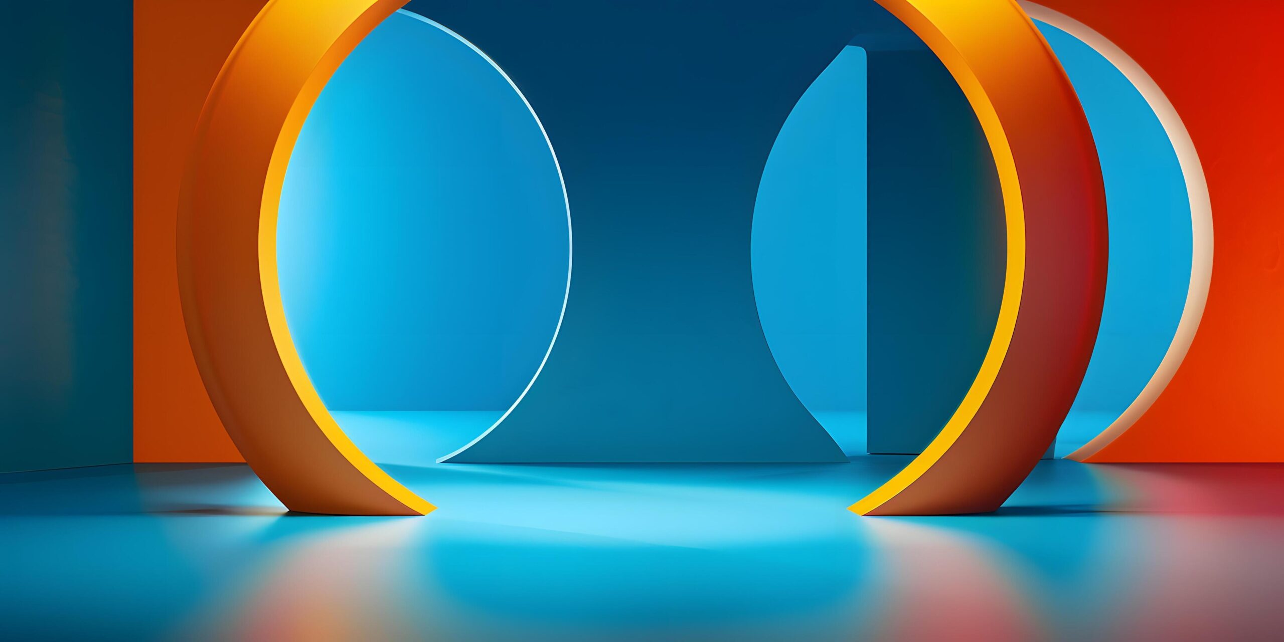 Ai-generated-vibrant-stack-of-abstract-geometric-shapes-free-photo