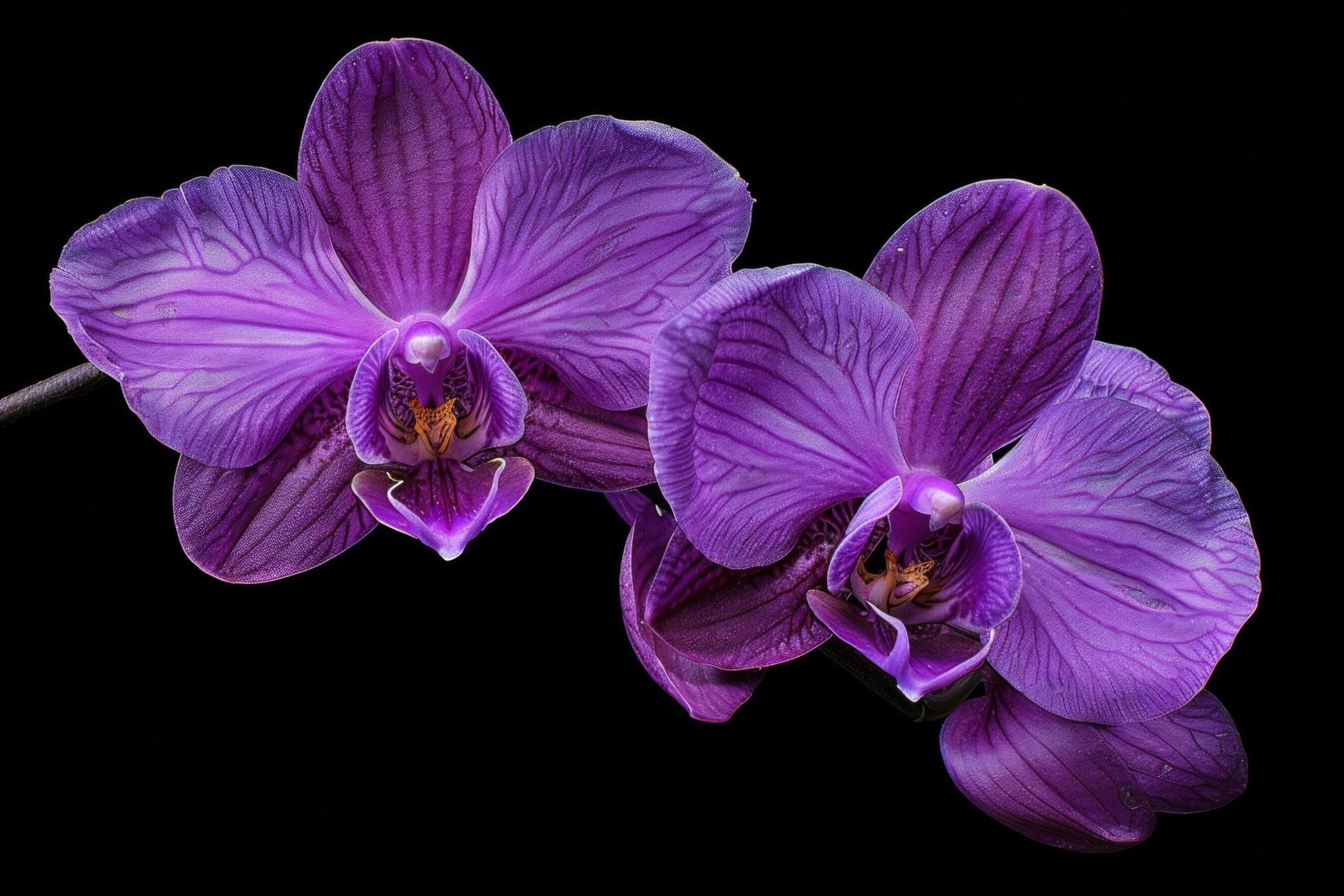 Ai-generated-vivid-purple-orchid-duo-on-black-free-photo