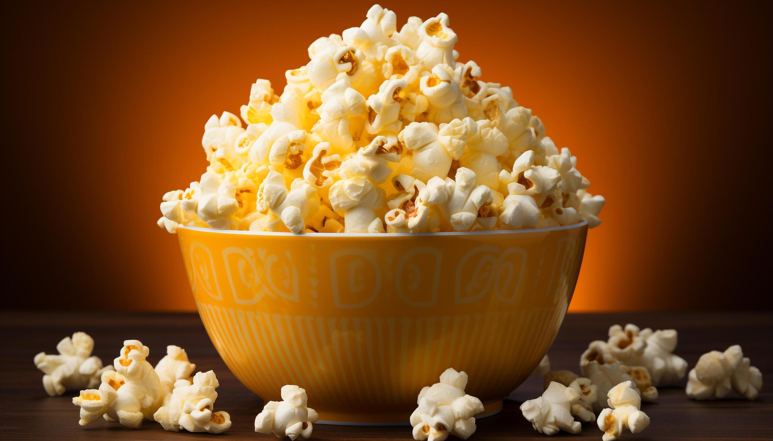 Ai-generated-watching-movie-eating-popcorn-enjoying-the-sweet-corn-freshness-generated-by-ai-free-photo