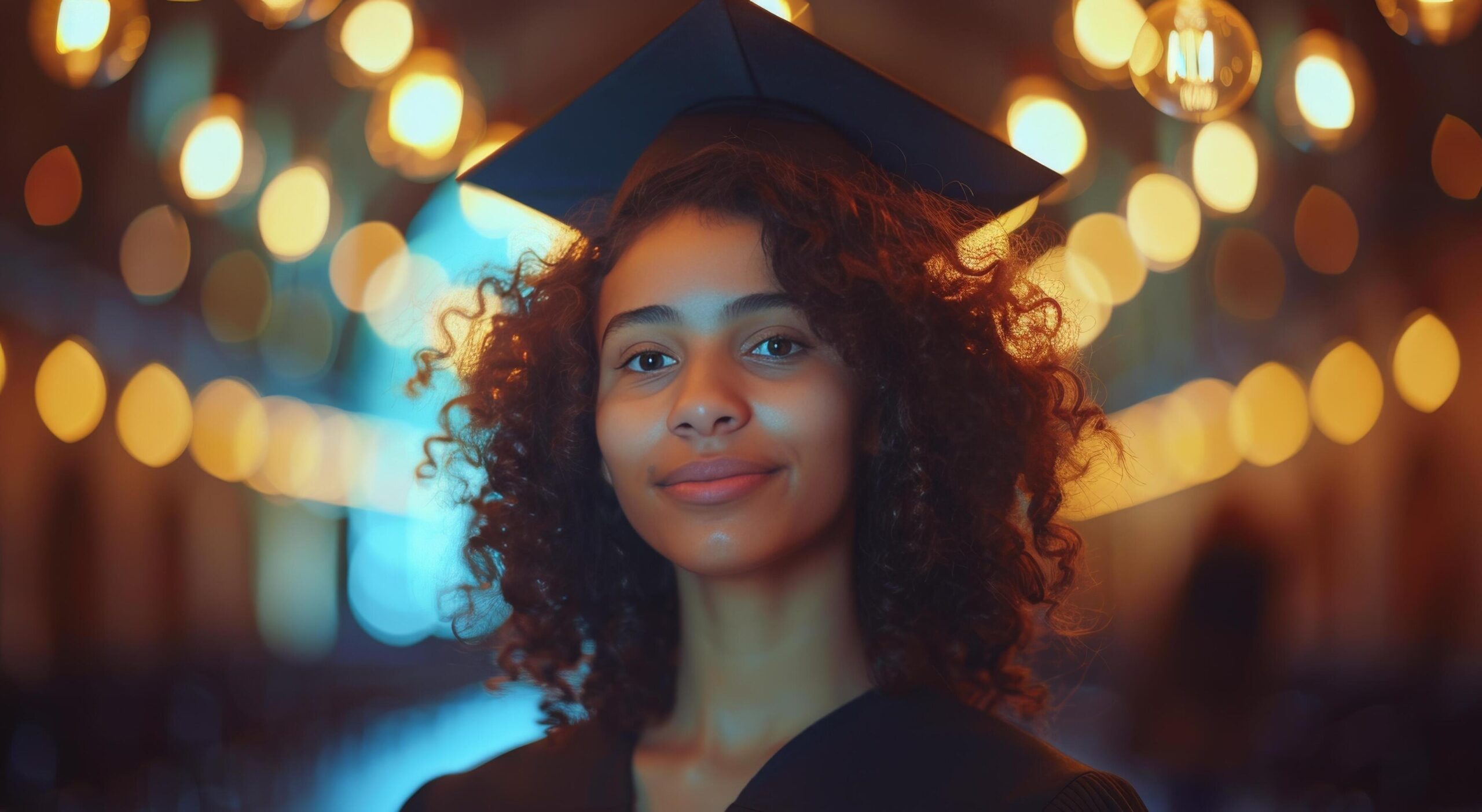 Ai-generated-woman-in-graduation-cap-and-gown-in-room-free-photo