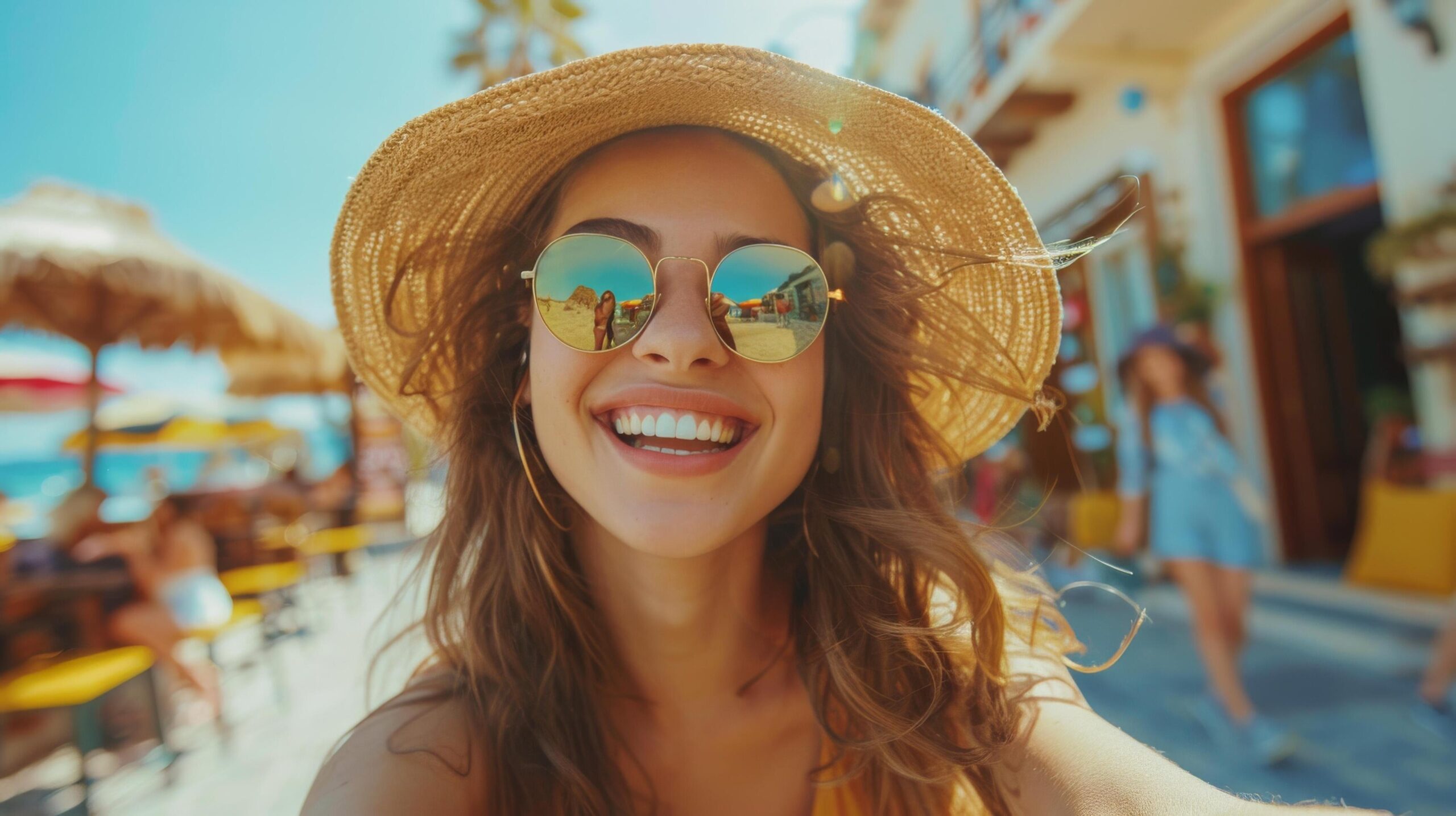 Ai-generated-woman-in-yellow-hat-and-scarf-free-photo