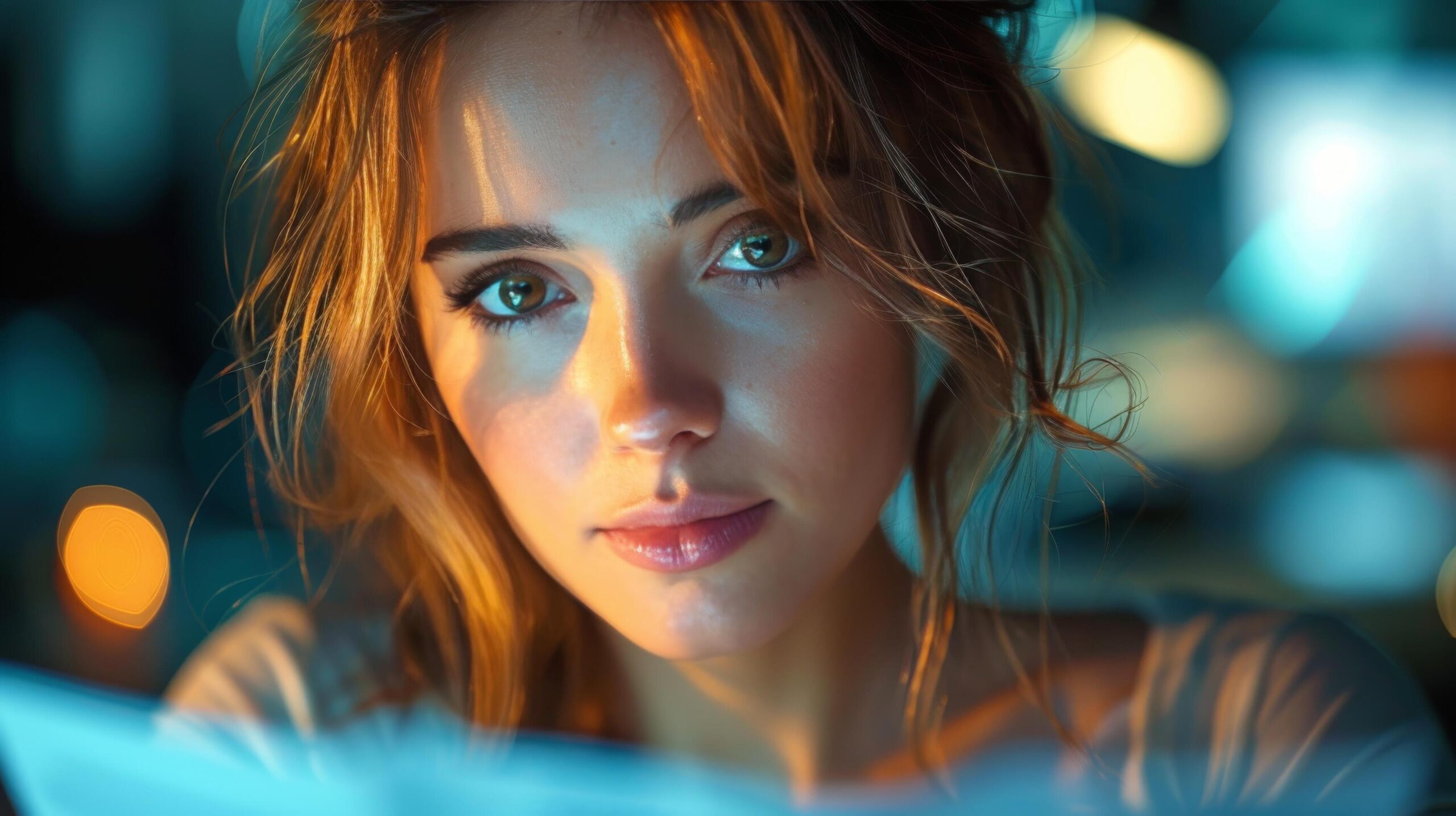 Ai-generated-woman-with-blue-eyes-staring-at-camera-free-photo