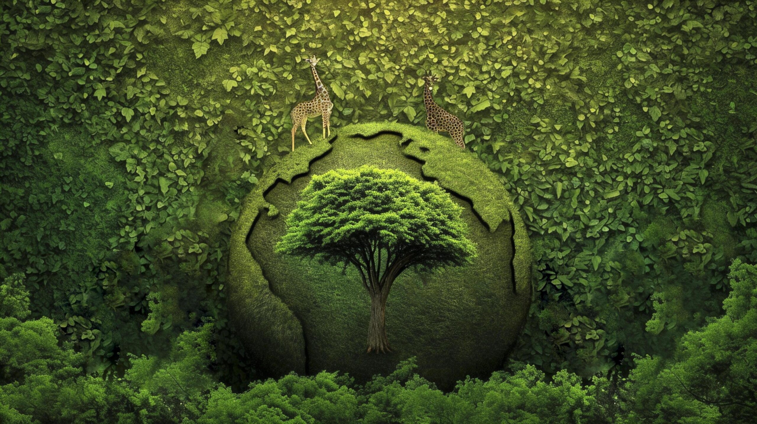 Ai-generated-world-animal-day-green-earth-concept-ai-generated-free-photo