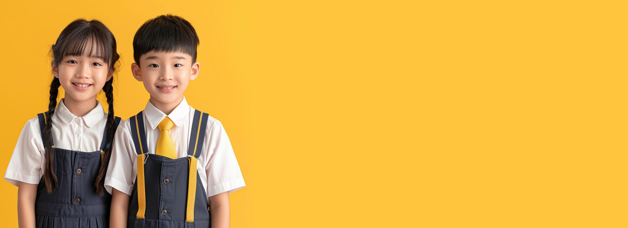 Back-to-school-kids-student-on-a-light-yellow-background-empty-space-for-text-overhead-ai-generated-free-photo