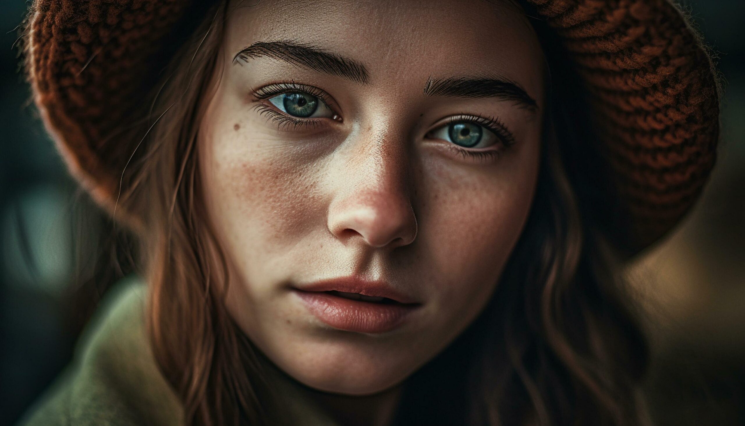 Beautiful-woman-with-brown-hair-looking-confident-generated-by-ai-free-photo