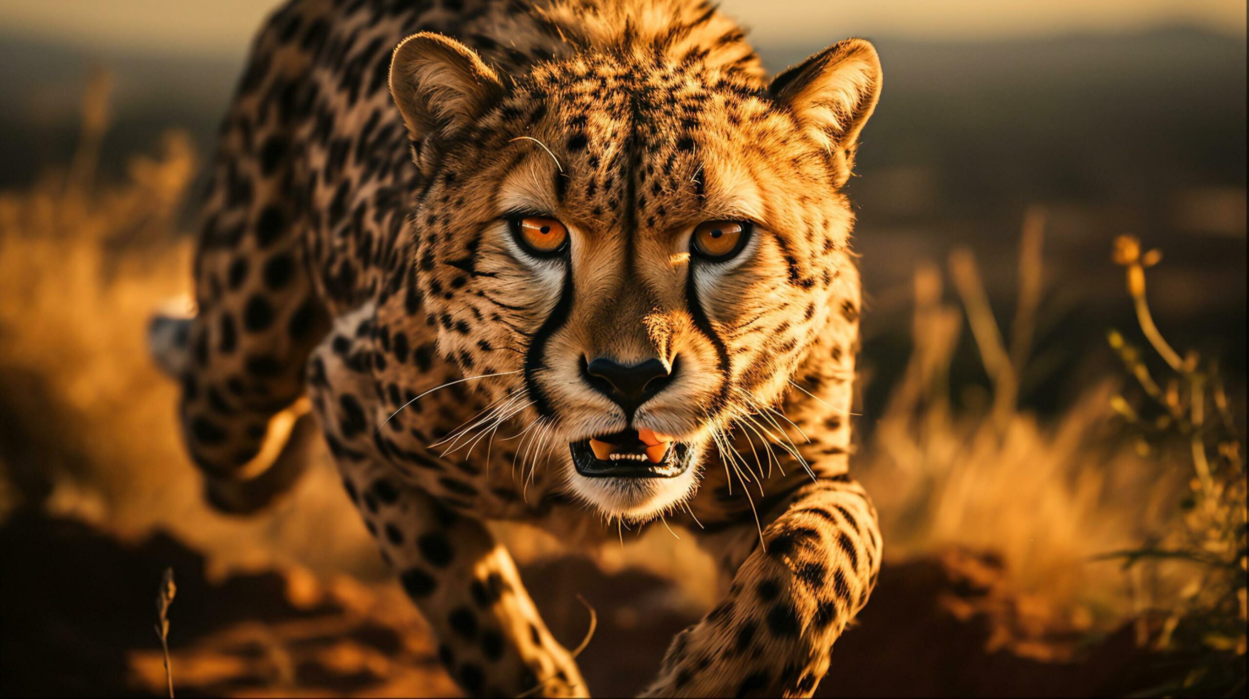 Cheetah-running-in-african-wild-animalgraphy-generative-ai-free-photo