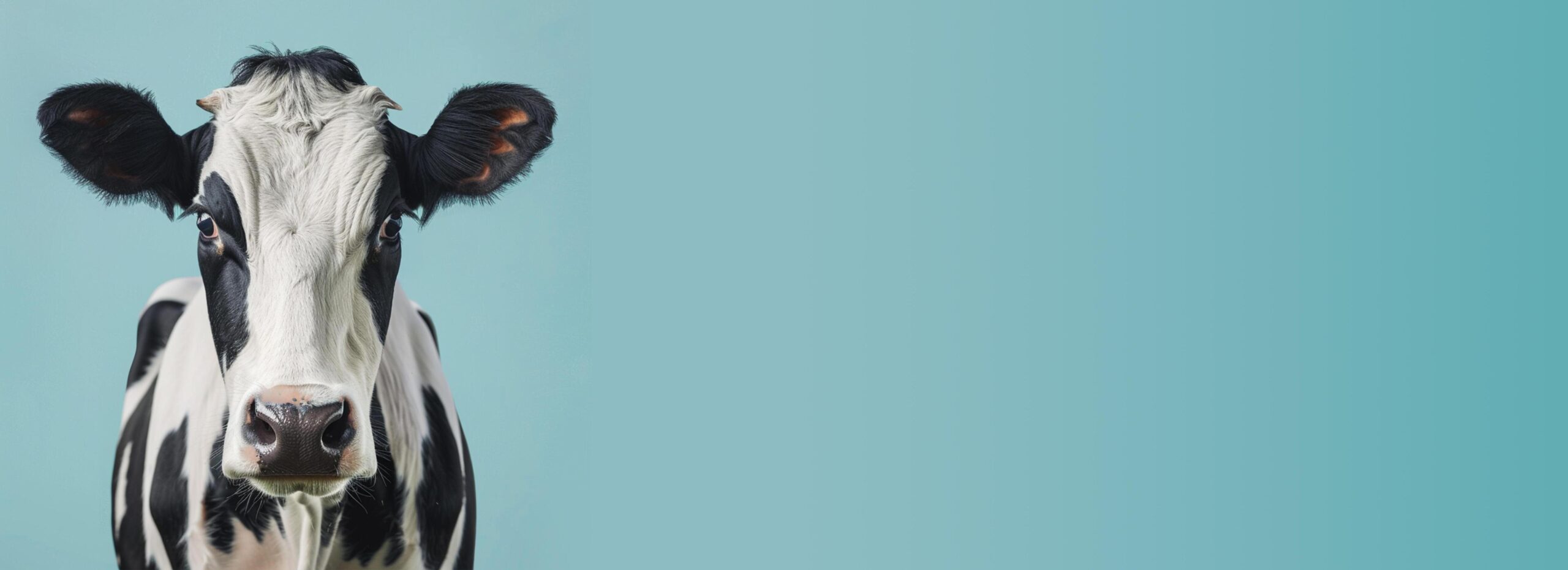 Cow-isolated-on-a-blue-sky-background-copy-space-ai-generated-free-photo