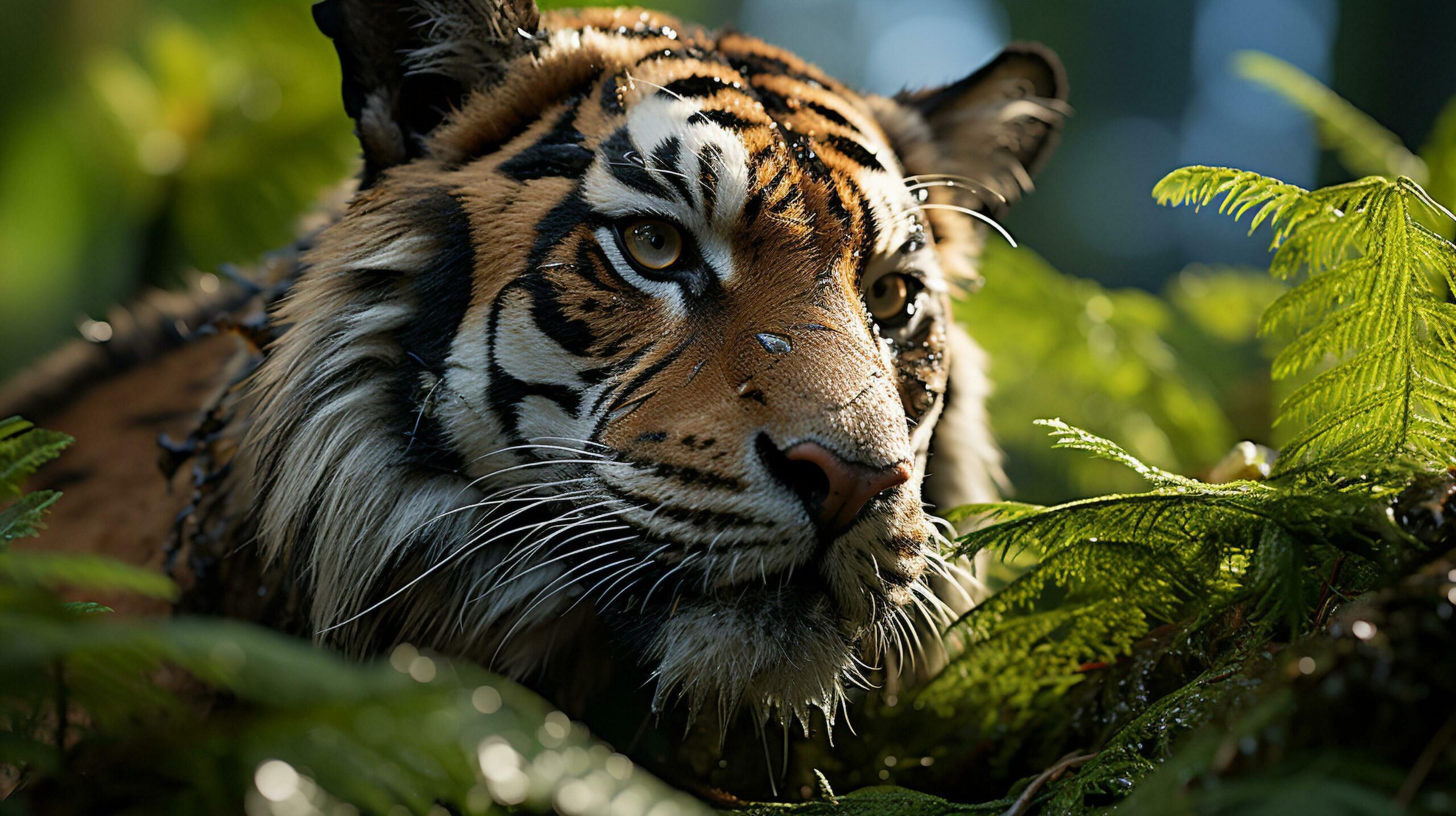 Majestic-tiger-in-the-enchanting-rainforest-ai-generative-free-photo