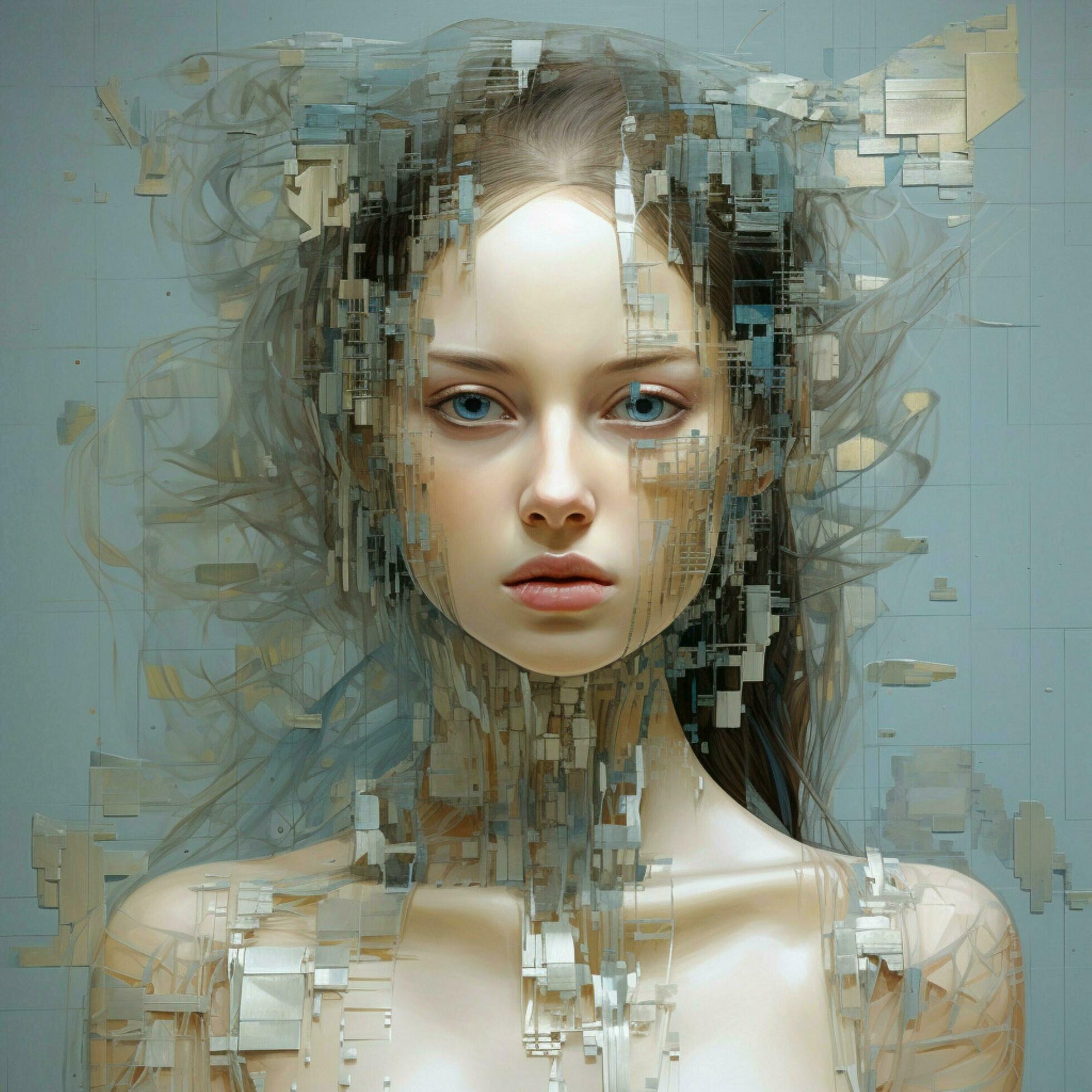 Malfunctioning-algorithms-distorting-reality-into-art-free-photo