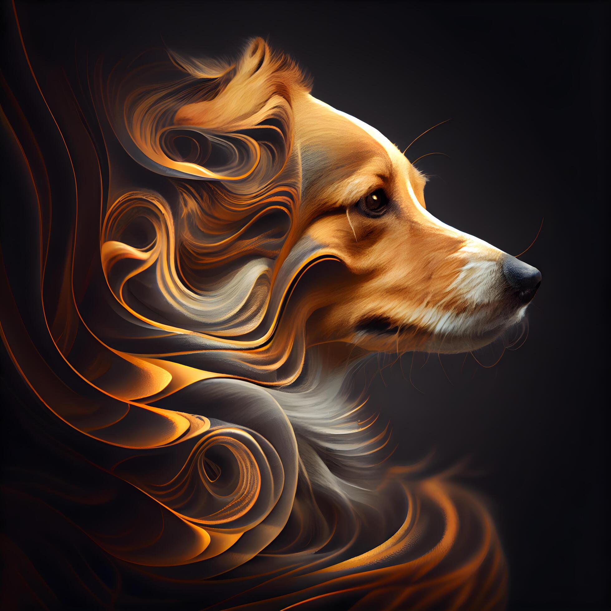 Portrait-of-a-beautiful-dog-with-long-hair-illustration-ai-generative-image-free-photo