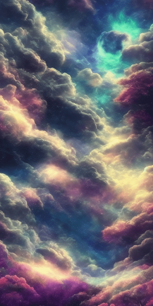 Astral wallpaper composition with nature