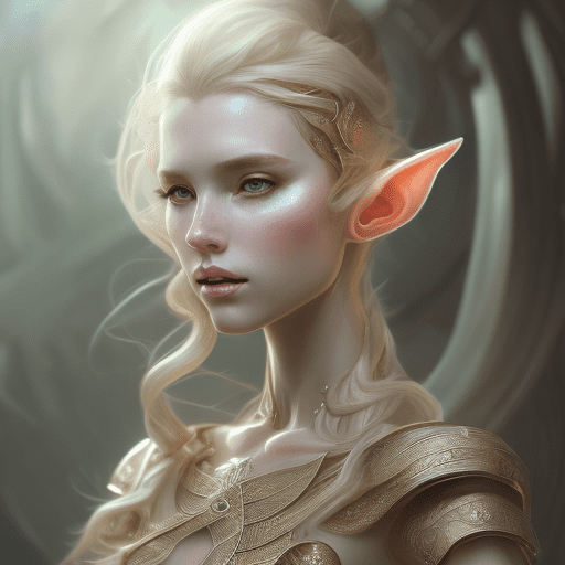 Mdjrny-v4 style portrait of female elf, intricate, elegant, highly detailed, digital painting, artstation, concept art, smooth, sharp focus, illustration, art by artgerm and greg rutkowski and alphonse mucha, 8k