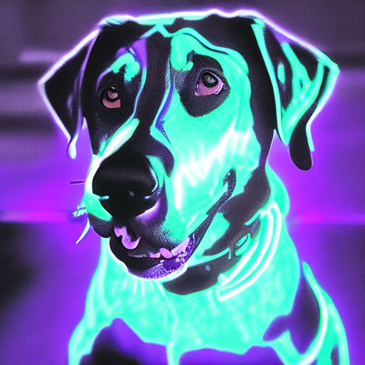 Blacklight dog