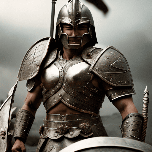 Male spartan warrior in a battle ground, facing camera, finely detailed helm, armor, spear and shield, intricate design and details, ultra detailed, highest detail quality, ultra realistic, photography lighting, overcast reflection mapping, photorealistic, cinemeatic, movie quality rendering, octane rendering, focused, 8k, depth of field, real shadow, vfx post production, rtx ray tracing lighting --ar 9:16