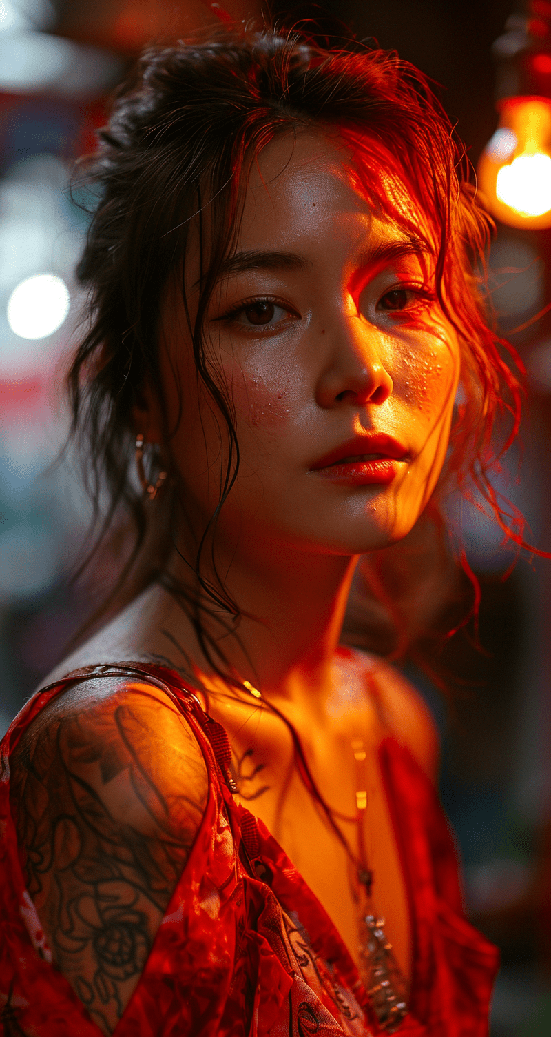 Chinese model poses for a selfie, in the style of social media influencers, webcam photography, felicia simion, photo taken with provia, hinchel or, shiny --ar 68:128 --stylize 750 --v 6