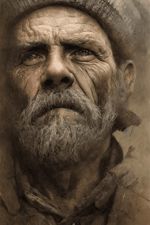 A portrait of an old coal miner in 19th century, beautiful painting with highly detailed face by greg rutkowski and magali villanueve
