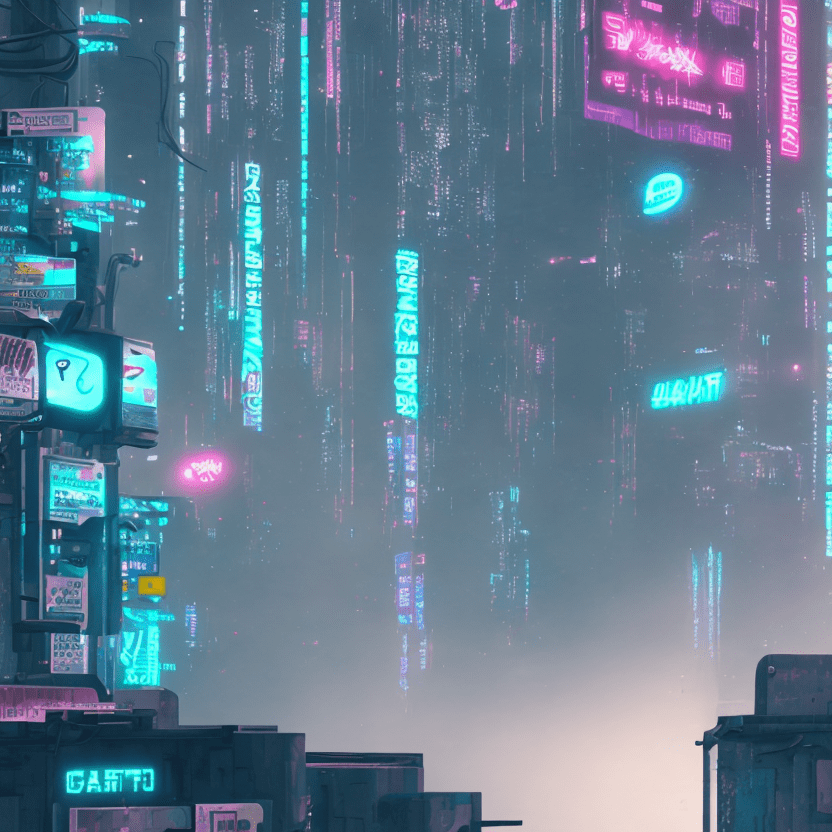 Close up cyberpunk at atm light fog, 8k