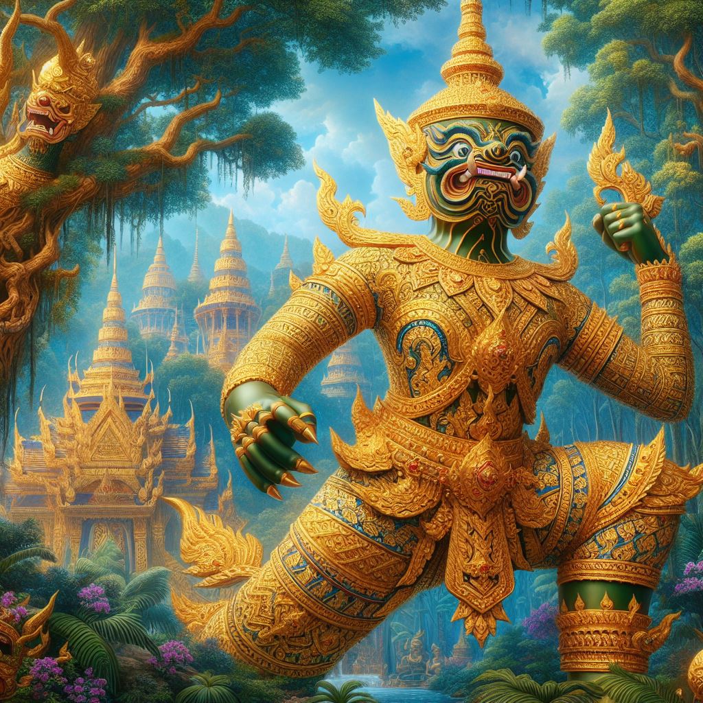 ภาพวาดสีน้ำ ลายเซ็นบนผ้าไหมโปร่งแสง รถ ตุ๊กๆไทยหน้าพระราชวังที่สวยงามมาก สไตล์ยุโรปงดงามวิจิตร