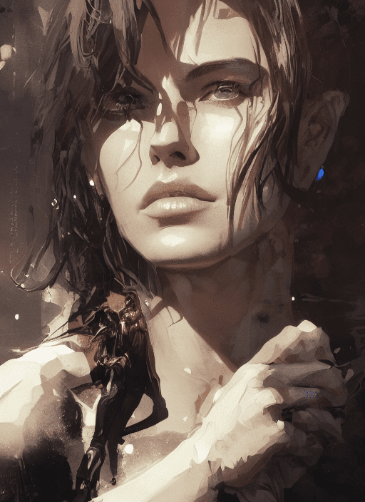 Portrait of nathalile portman, dramatic lighting, illustration by greg rutkowski, yoji shinkawa, 4k, digital art, concept art, trending on artstation