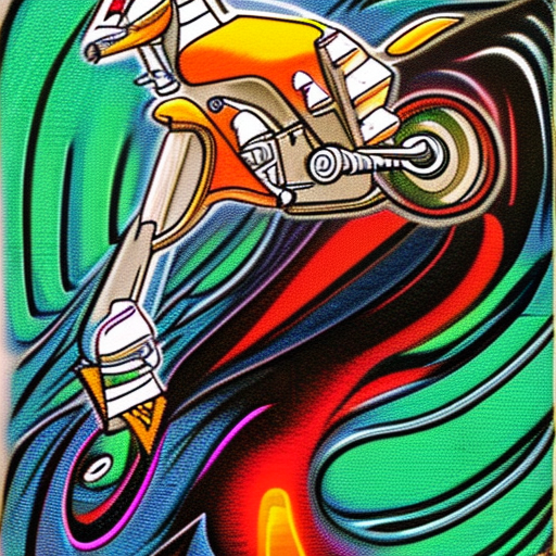 80s rider wheelie on a 3 wheeler atc 200 honda high resolution sketch through flames acrobatics