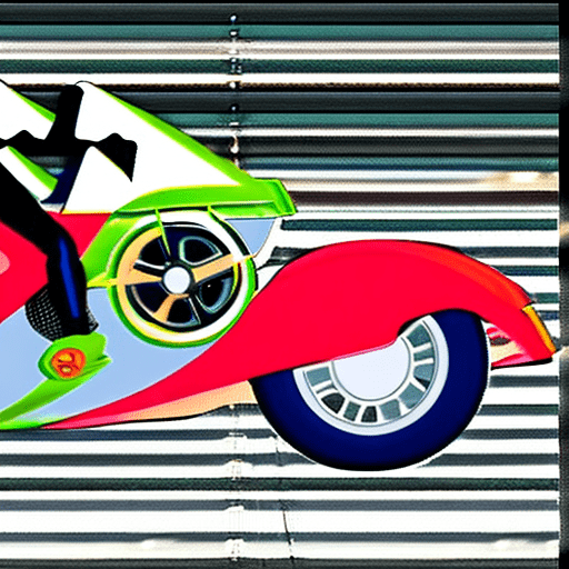 80s fantasy knight on a 3 wheeler atc 200 wheelie jumping through flames acrobatics jump motorcycle drawing