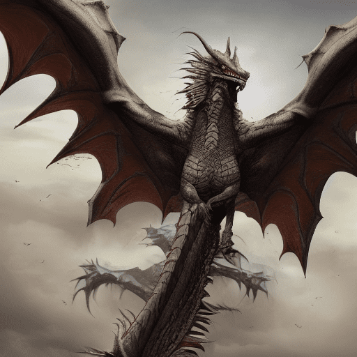 High resolution, fierce fantasy dragon with dark scales, hyper realistic, wide span wings, imposing