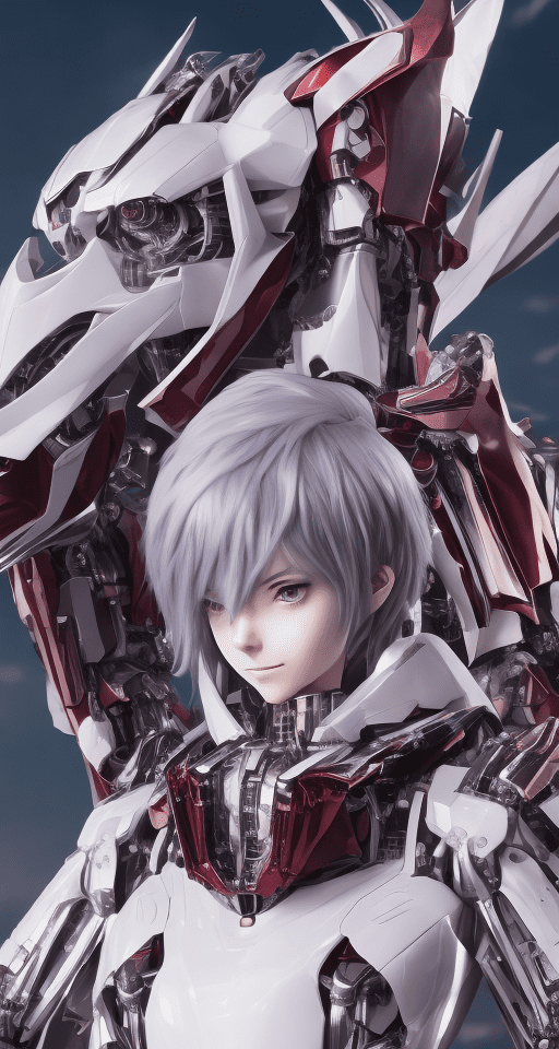 Makoto shinkai styled anime, adult woman, transforming into evangelion demonic demon inspired mecha, fly me to the moon, beautiful intricate triadic antique white color hair, beautiful eyes, evil and cute, burgundy red hoodie, mega robotic angel and devil wing, full body, rich in details, luminism, masterpiece, three dimensional effect, 3d render, octane render, mix of bold dark lines and loose lines, isometric, awesome full color, ultra detailed face, rule of third, 8k resolution, neon lighting