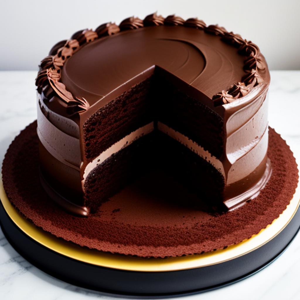 Un pastel de chocolate by @ai_generated