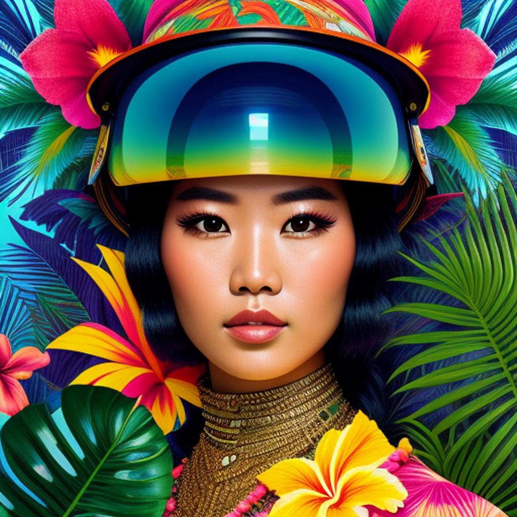 Portrait hawaii tropical by by @ai_generated