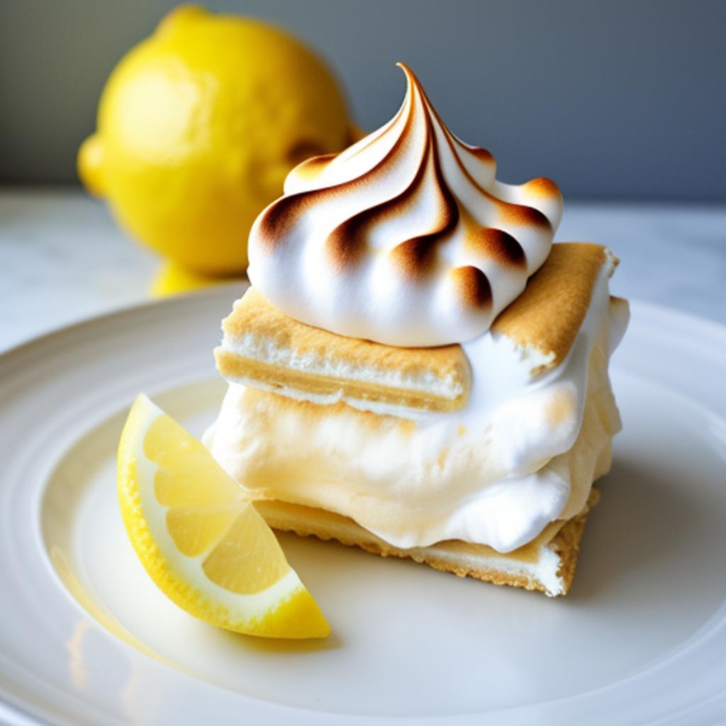 Background, lemon,meringue,graham cracker by by @ai_generated