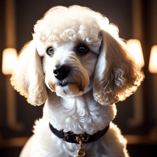 A white british poodle by @ai_generated