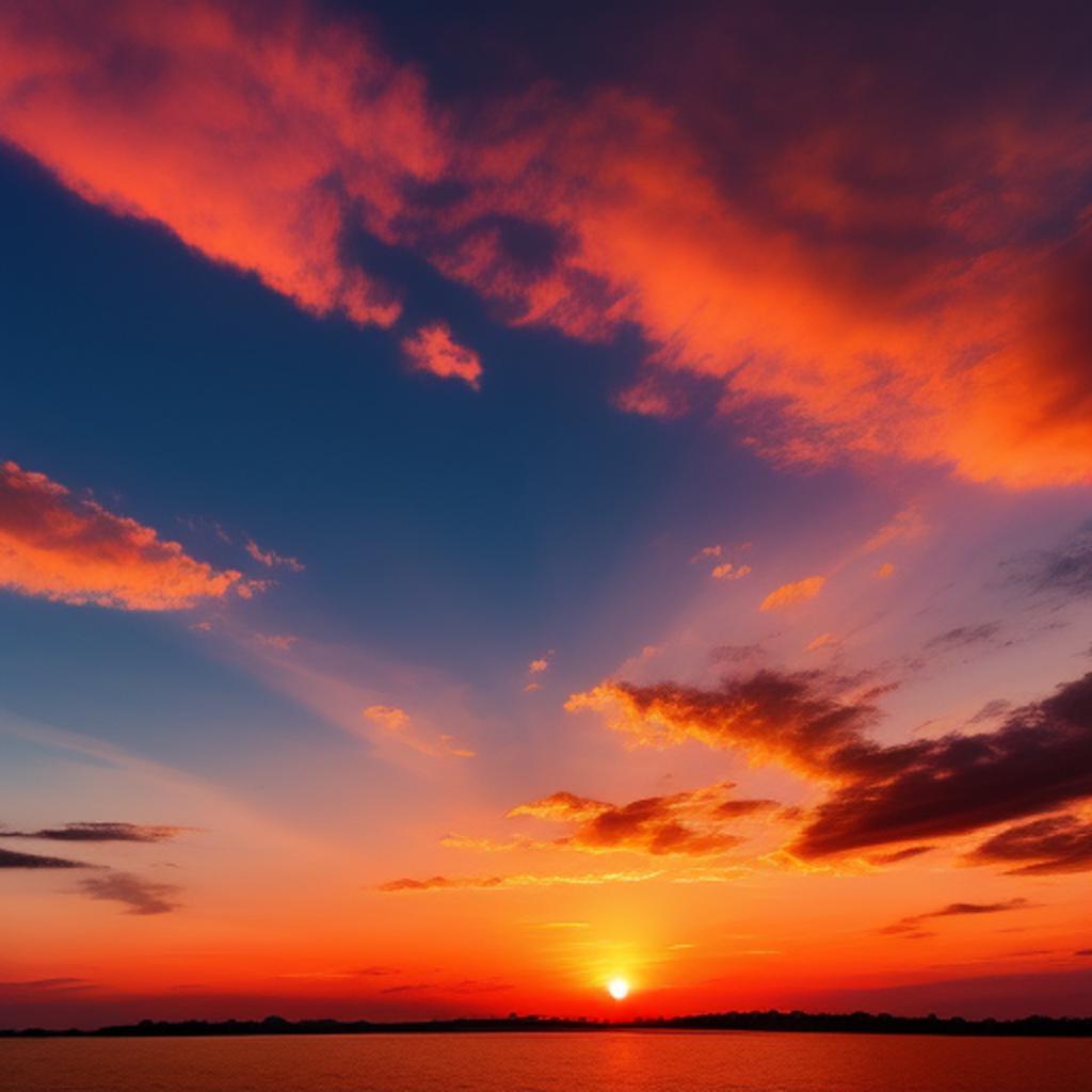 Background, sunset sky by by @ai_generated