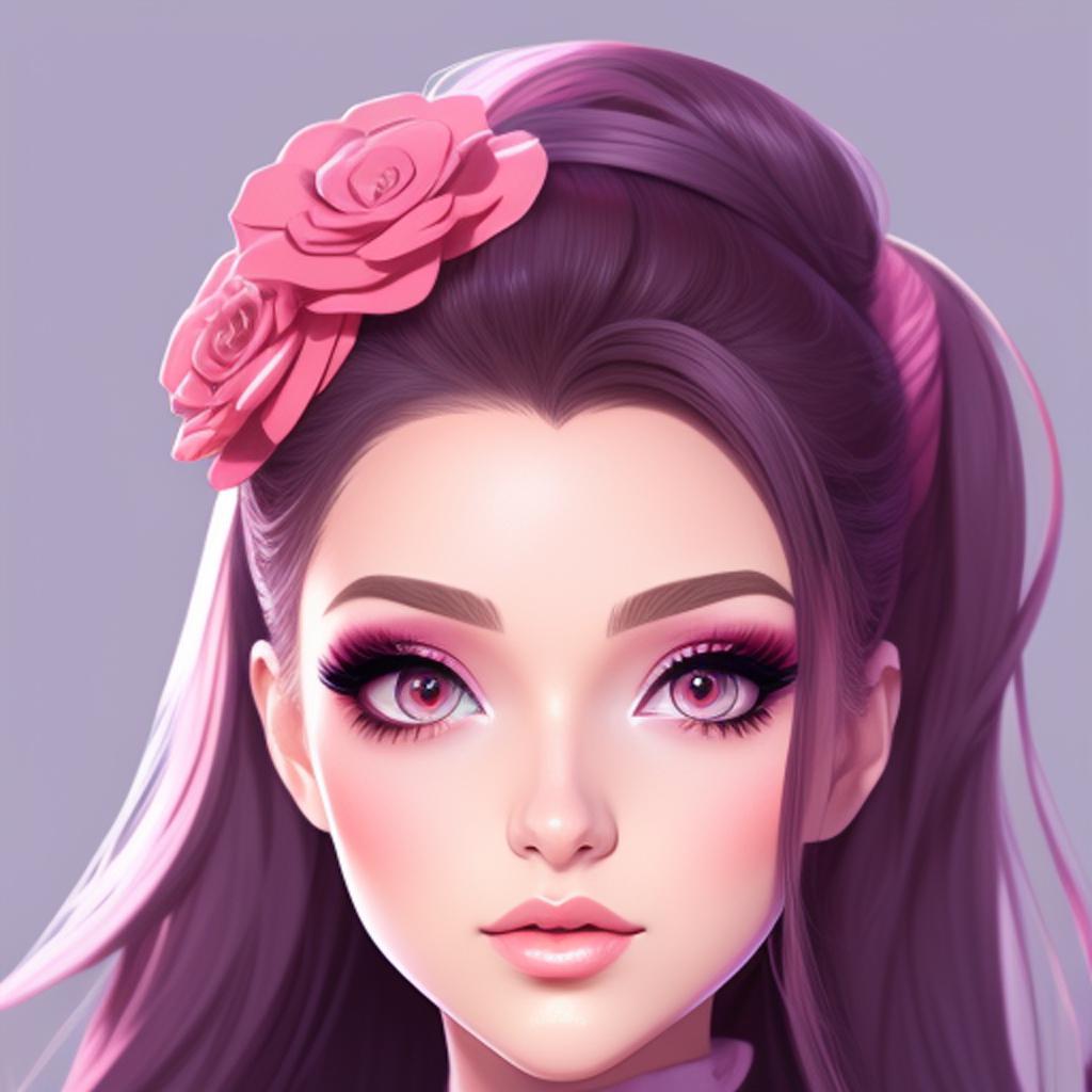 Makeup routine cartoon anime, by @ai_generated