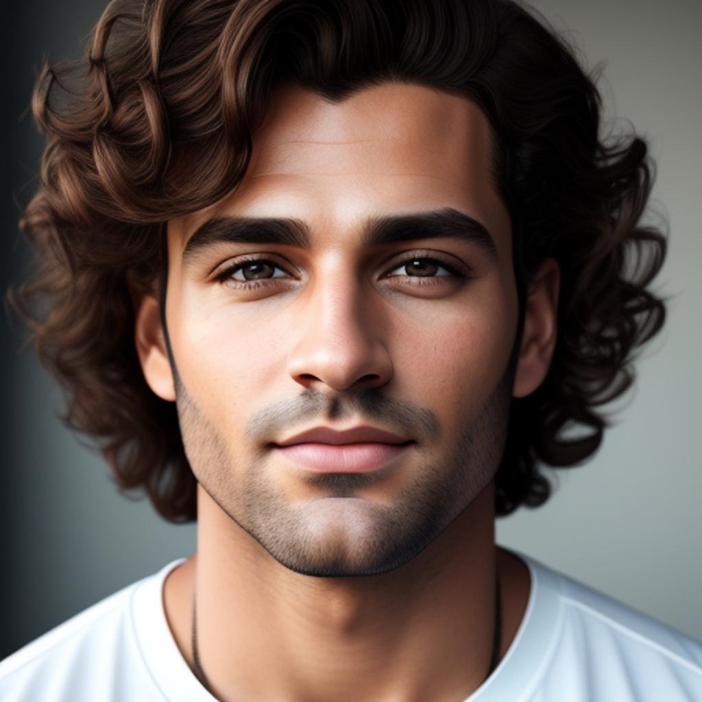 A handsome man brown by @ai_generated