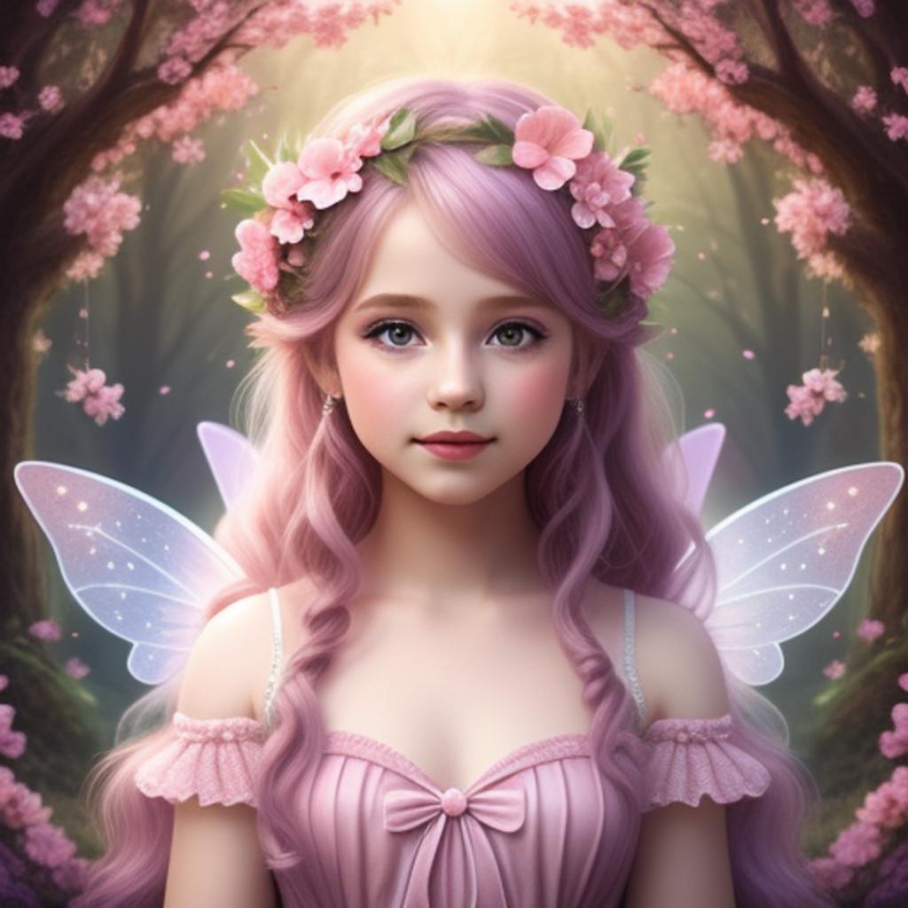 Whimsical fairy young girl. By @ai_generated