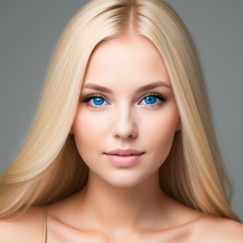 Blonde frau mit auseinander by @ai_generated