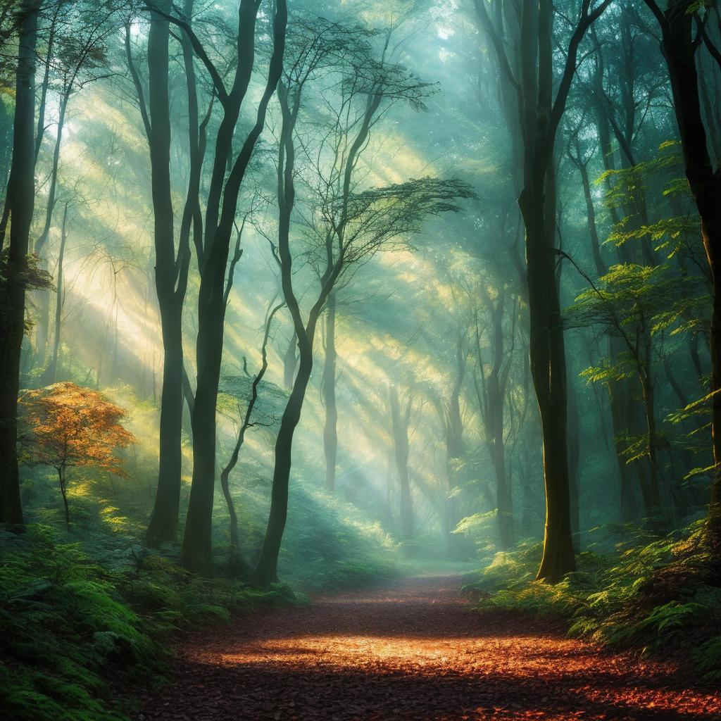 "beautiful forest scenery, ethereal by @ai_generated