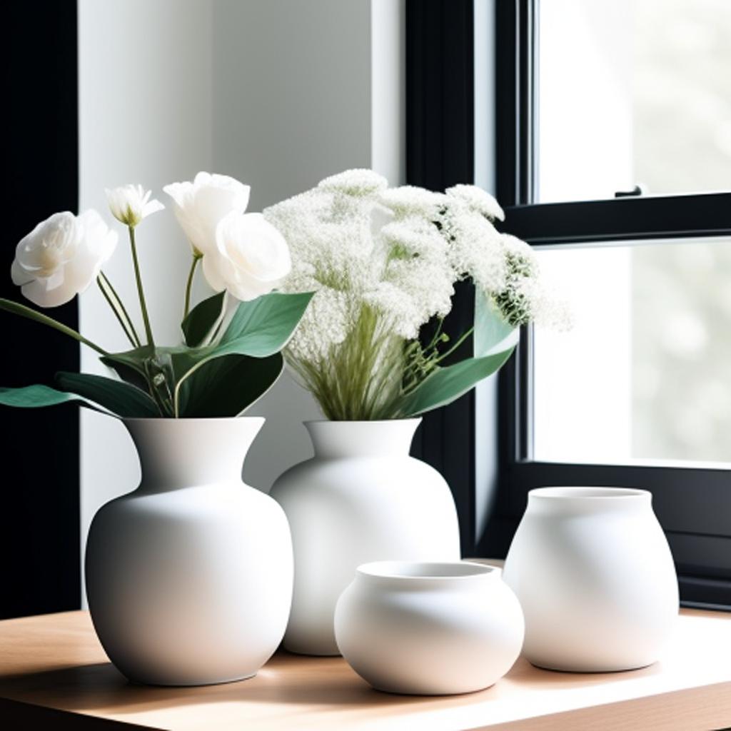"minimalist flower arrangement, sleek by @ai_generated