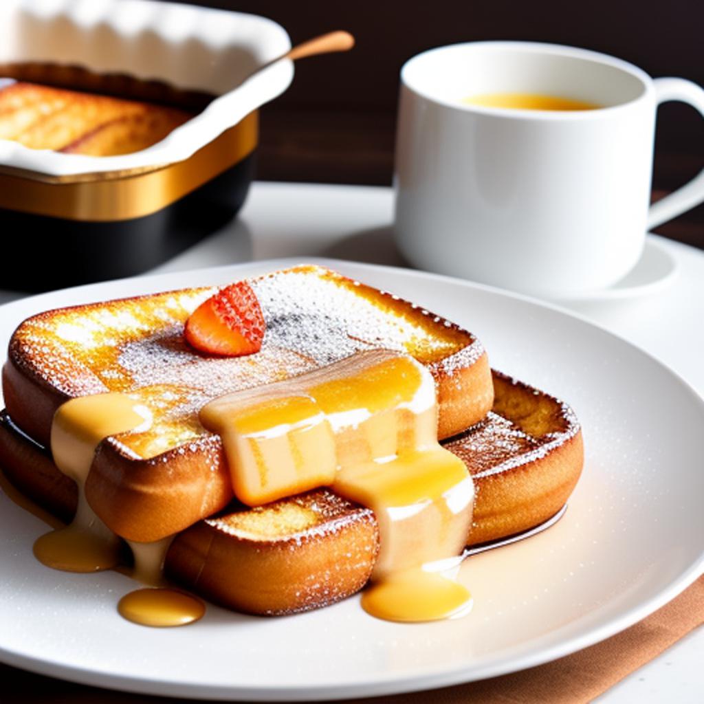Crème brulee french toast by @ai_generated