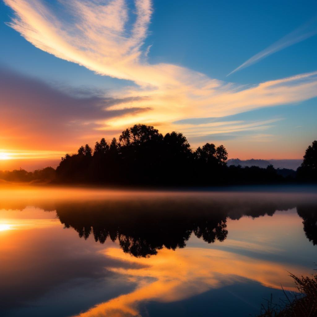 美丽的日出 nature photography, hd by @ai_generated