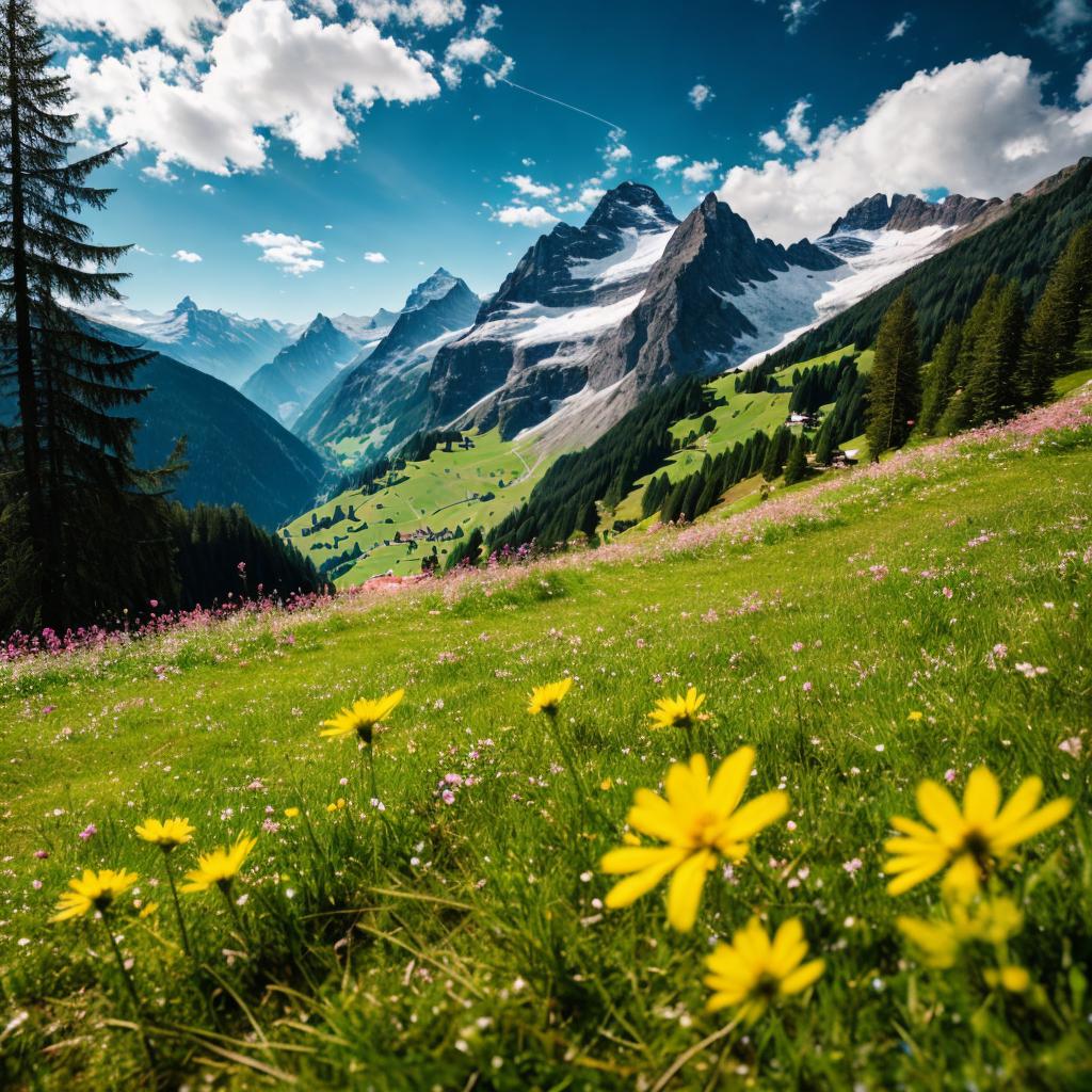 Schweizer berglandschaft im hintergrund. By @ai_generated