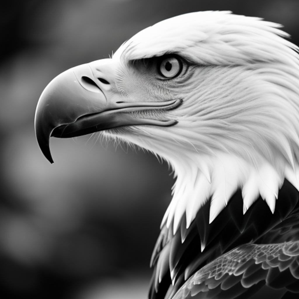 Eagle simple outline black by @ai_generated