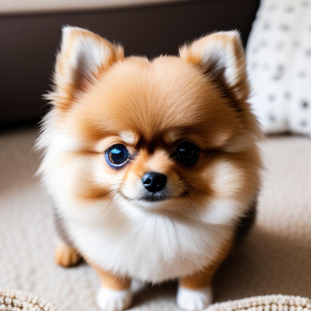 2pomerania pequeño con ojos by @ai_generated